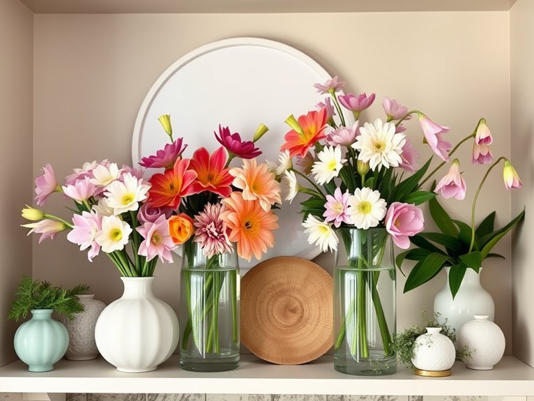 add vibrant floral arrangements