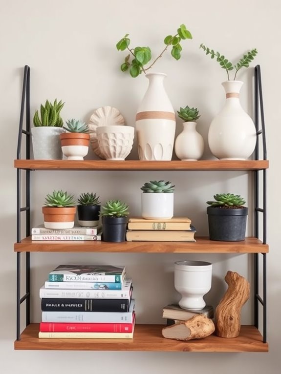 affordable diy shelf decorations