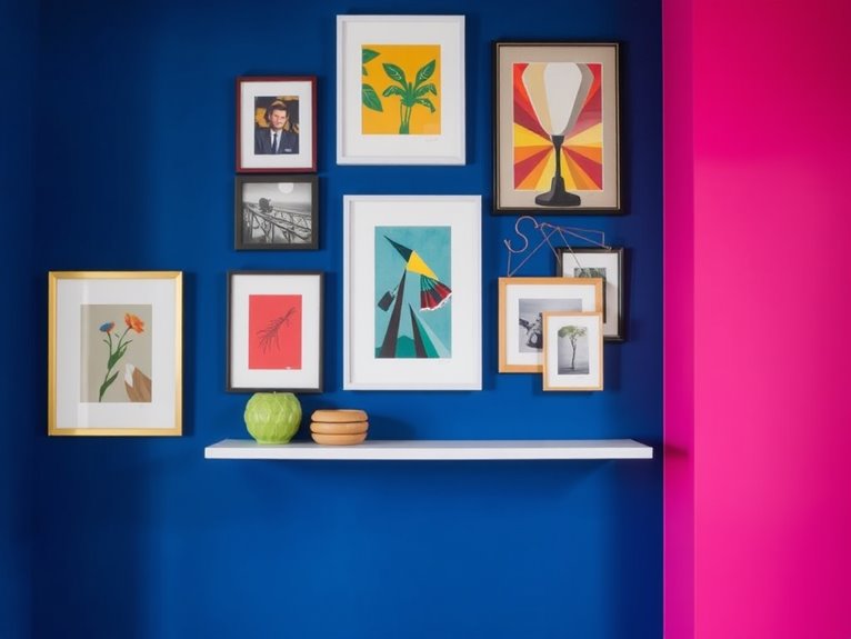 artistic display on wall