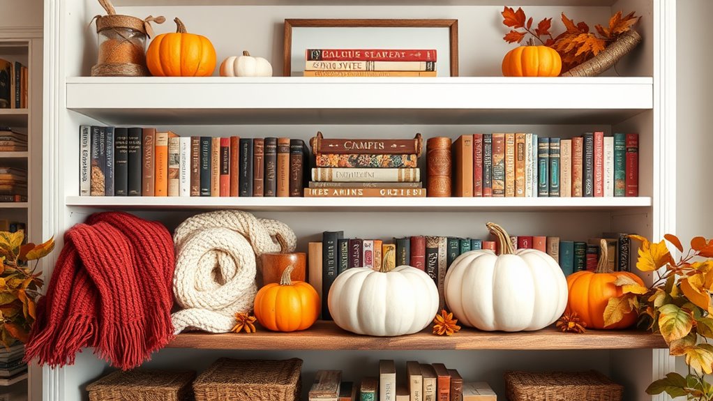 autumn shelf decorating ideas