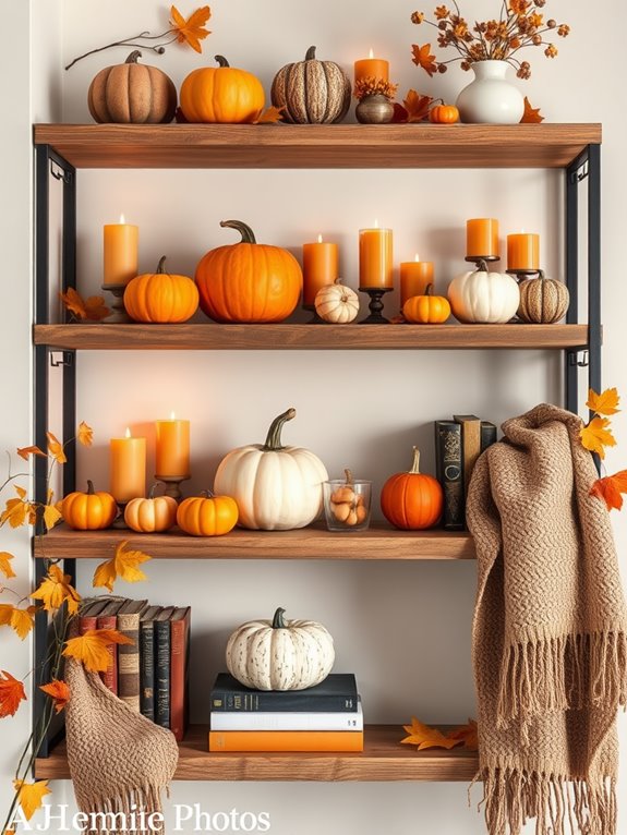 autumn shelf styling tips