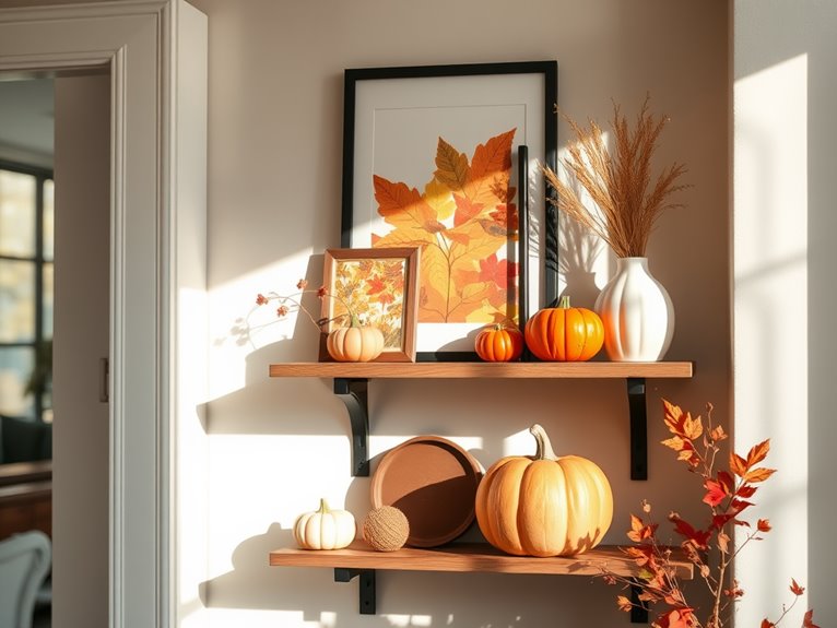 autumn themed artistic display