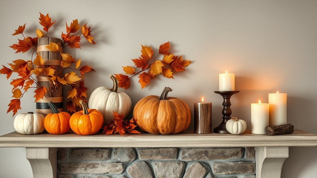 autumn themed entertaining space decor