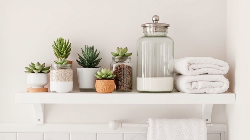 bathroom shelf decor inspiration