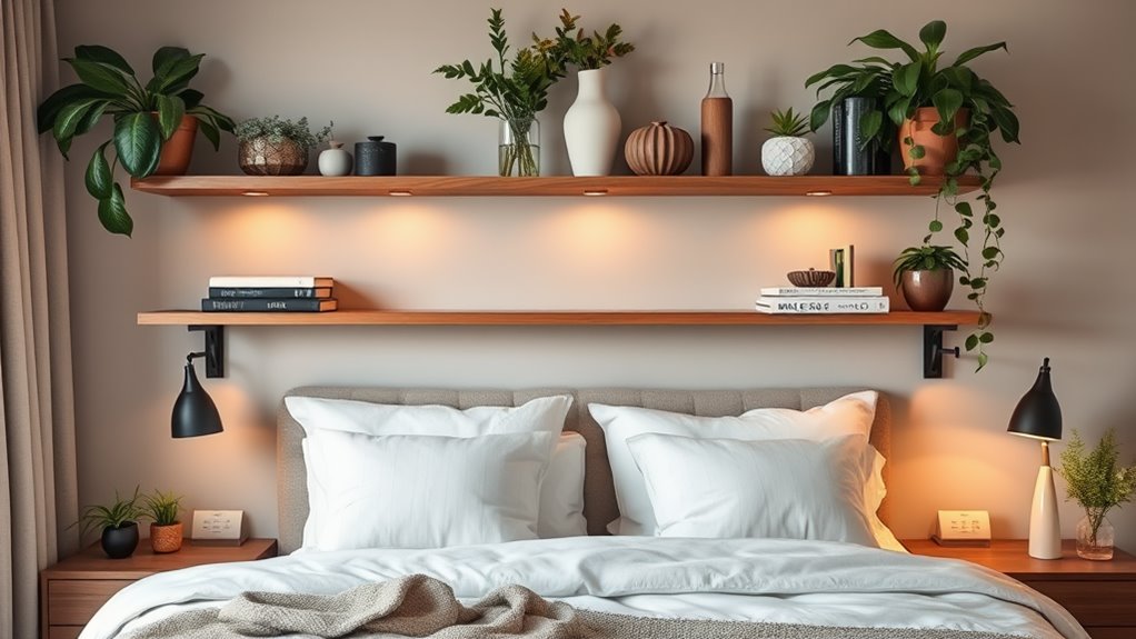 bedroom wall shelf inspiration