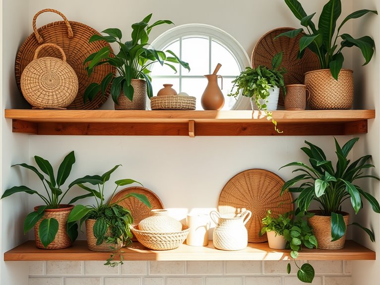 bohemian rattan decor aesthetic