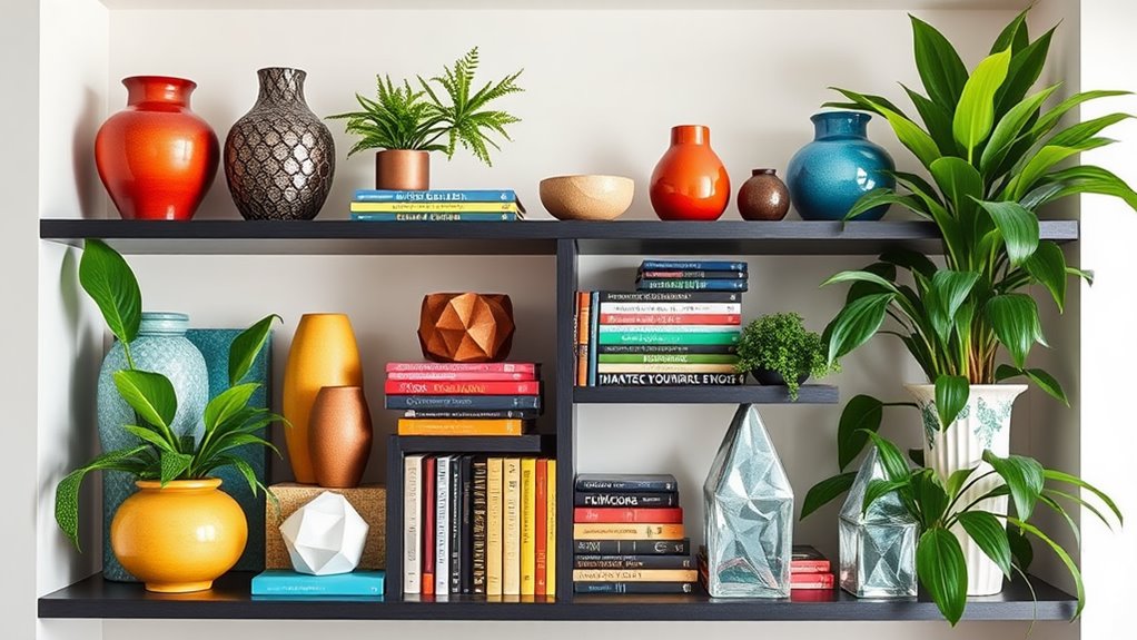 bold shelf decor inspiration