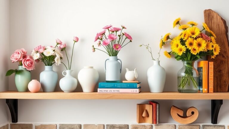 budget friendly spring shelf decor