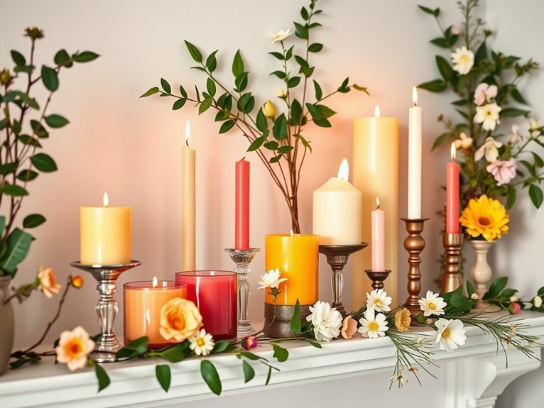 candles with decorative holders