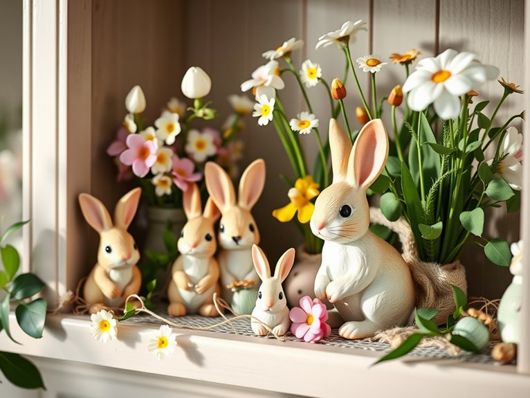 charming decorative rabbit sculptures