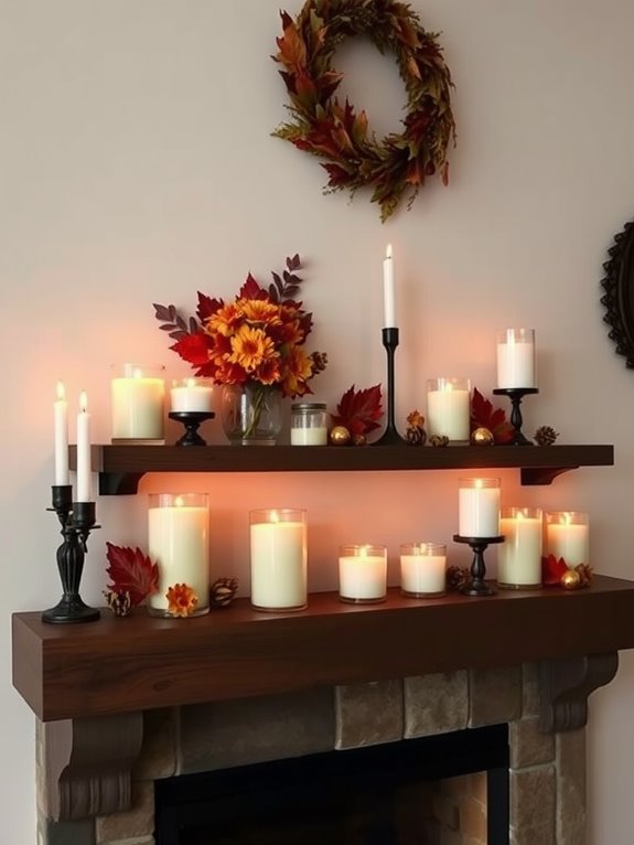 charming natural candle displays