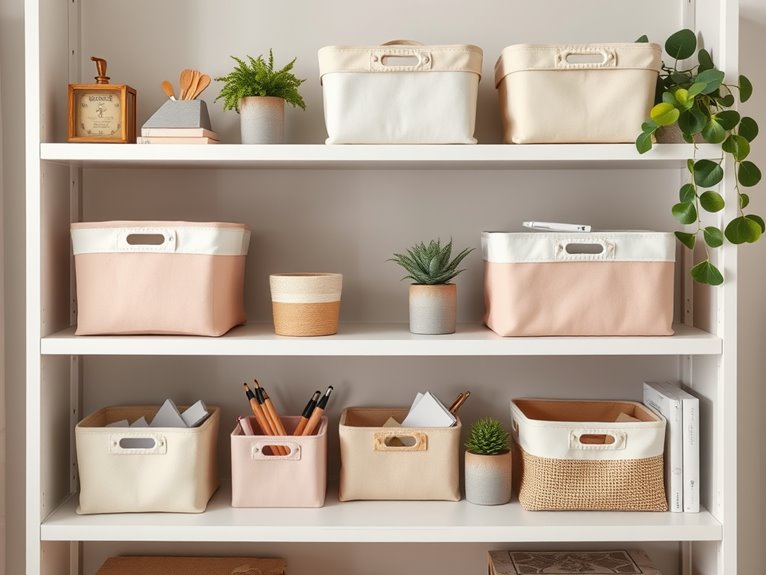 chic organization with bins