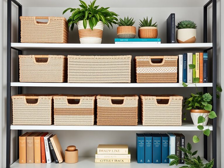 chic organization with bins