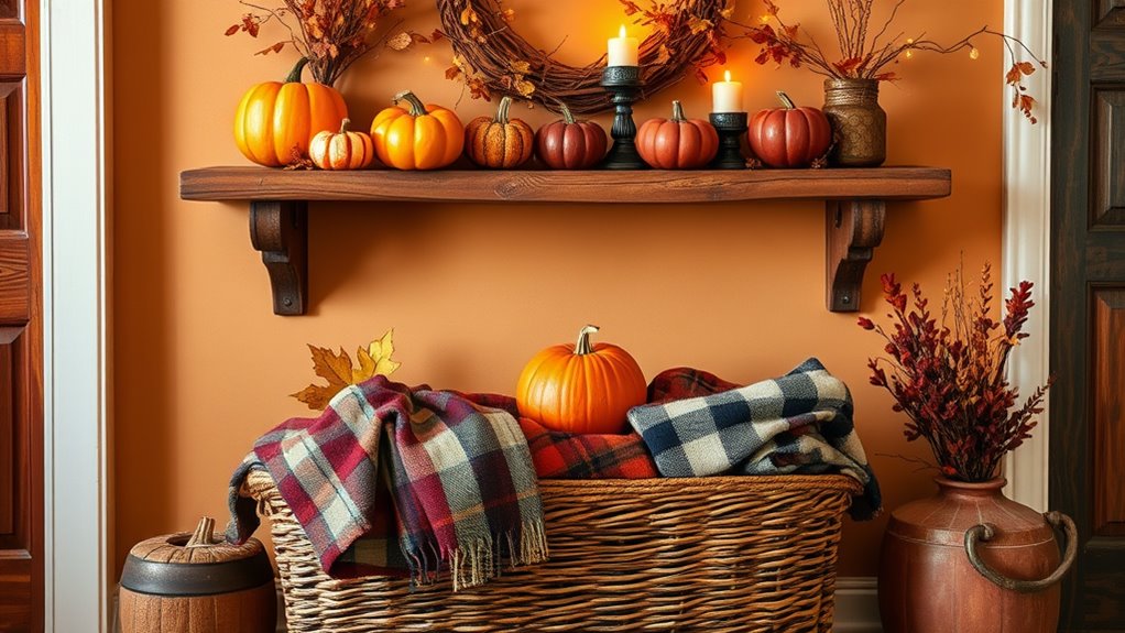 choosing fall shelf decor