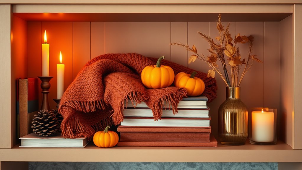 choosing fall shelf decor