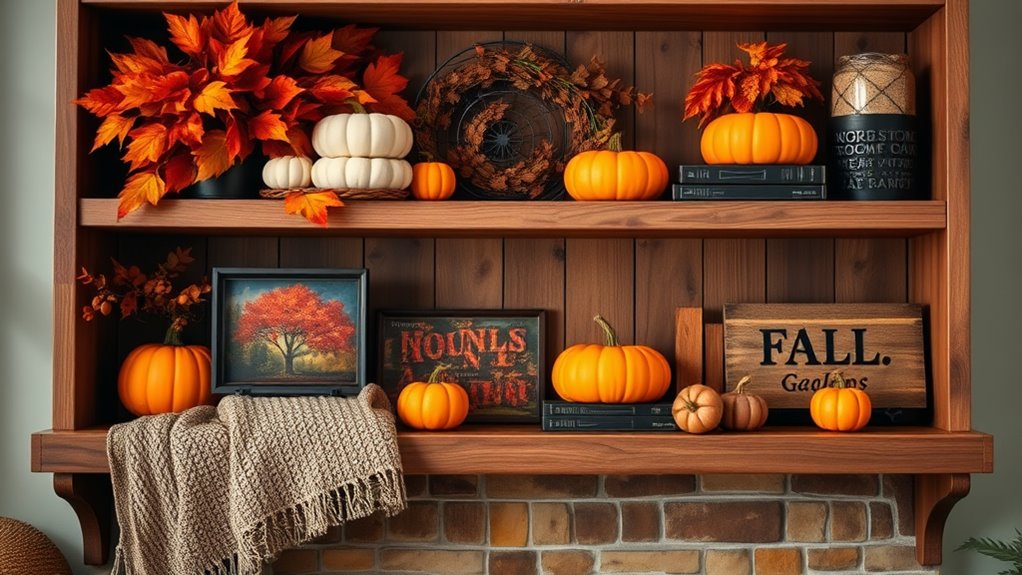 choosing fall shelf decor