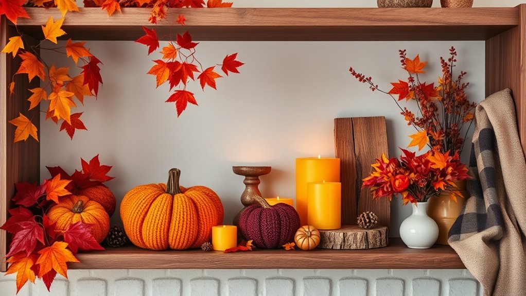 choosing fall shelf decor