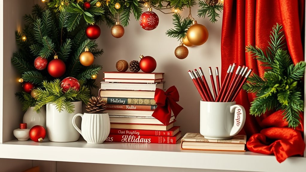 choosing holiday shelf decor