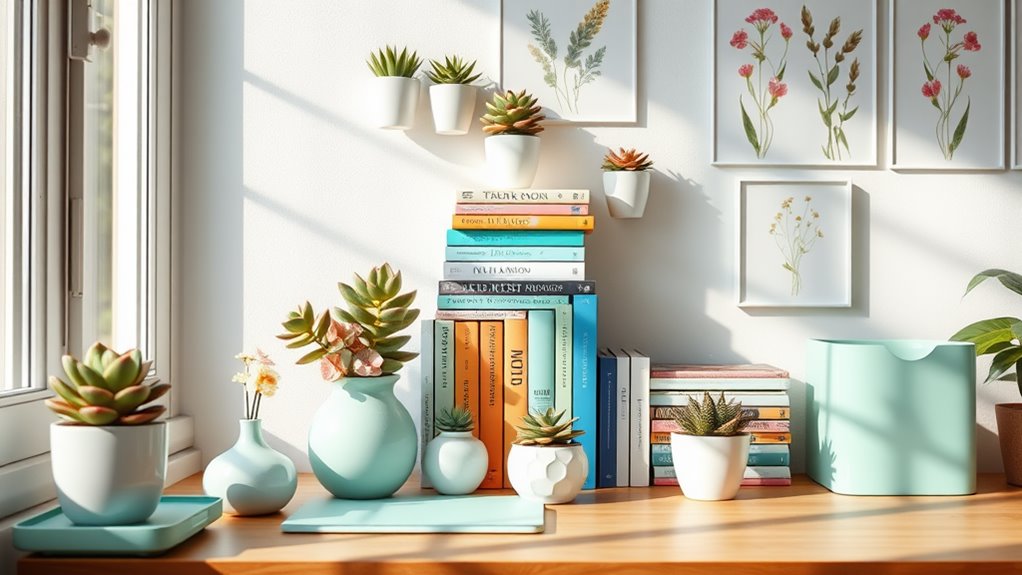 choosing spring shelf decor