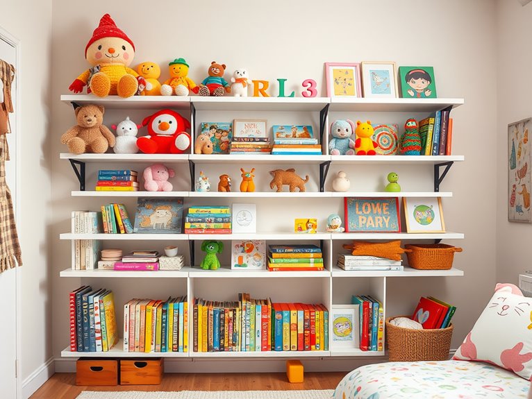 colorful and safe shelving