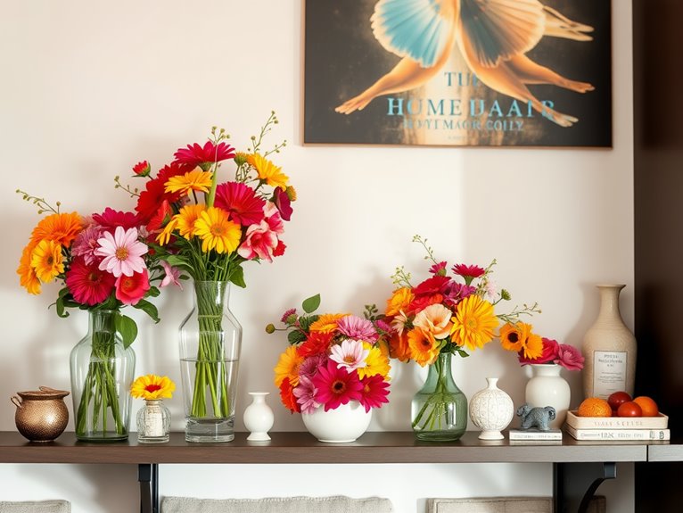 colorful decor with flowers