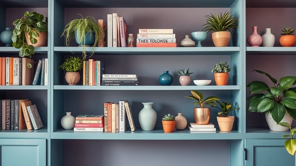 colorful shelf decor ideas