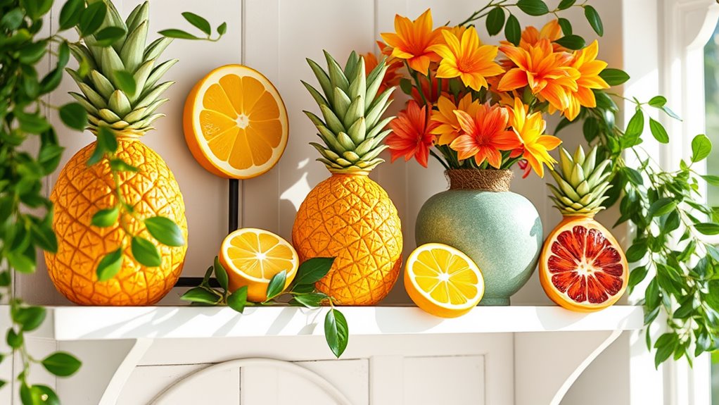 colorful summer fruit decor