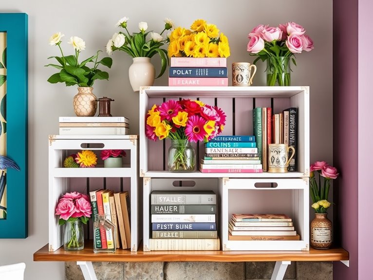colorfully decorated wooden boxes