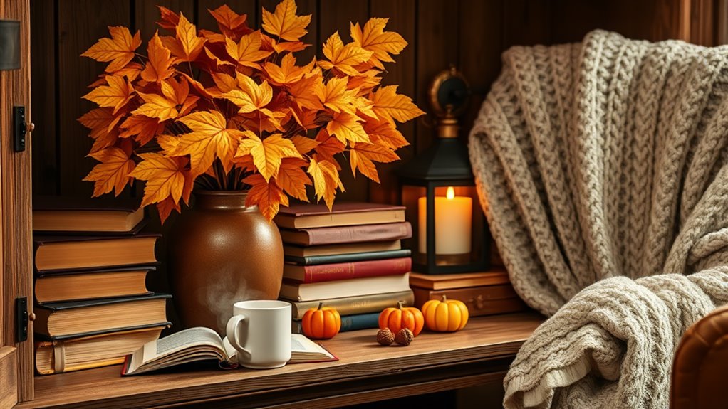 cozy fall study decor