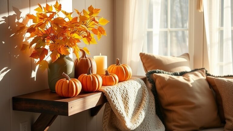 cozy fall sunroom decor