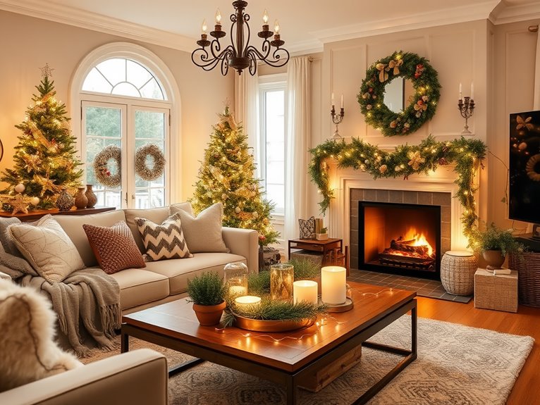 cozy holiday decorations added