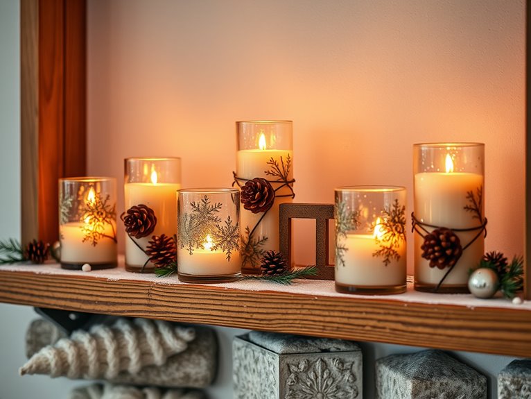 cozy seasonal candle decor