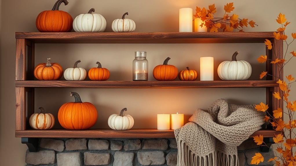 cozy warm toned fall decor