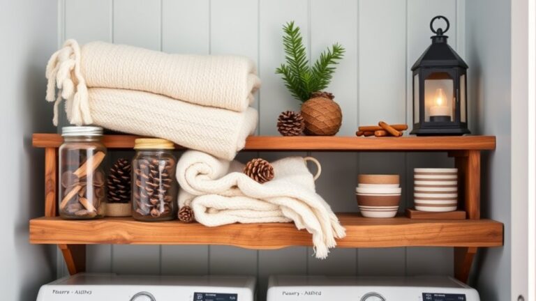 cozy winter laundry decor