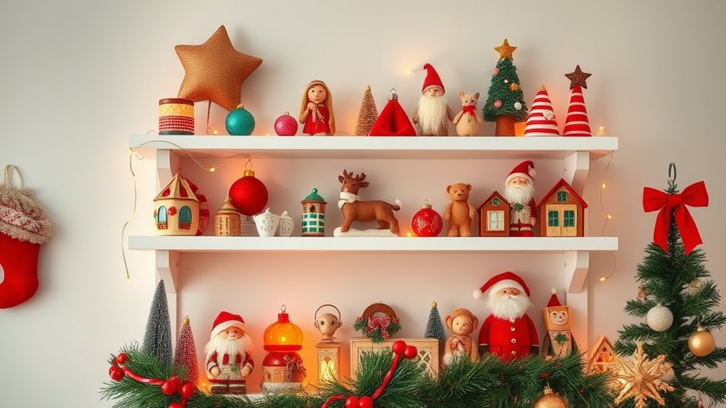 creative festive shelf decorations