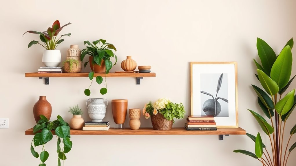 creative floating shelf decor