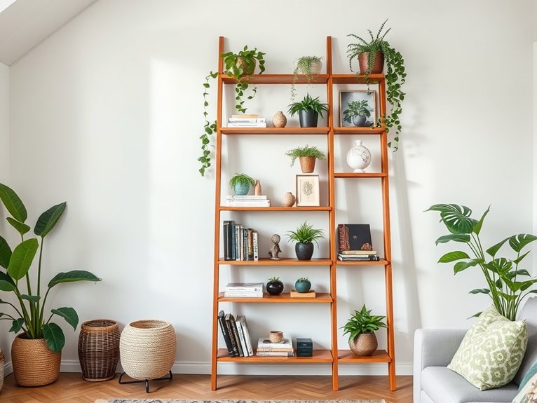 creative ladder shelf designs