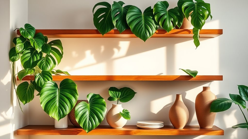 creative leaf shelf decor