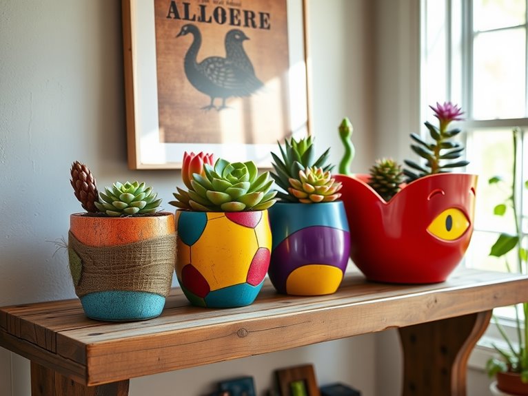 creative shelf planters idea