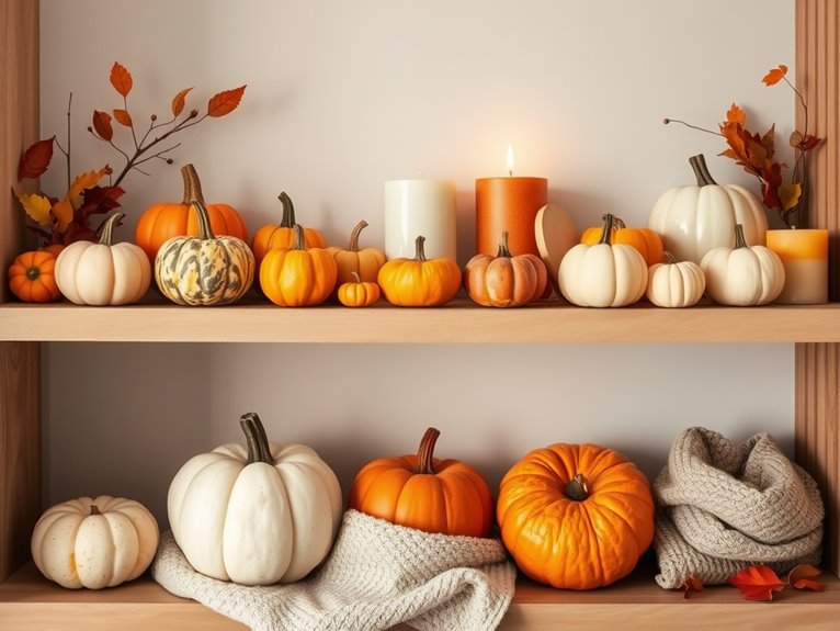decorate with small pumpkins