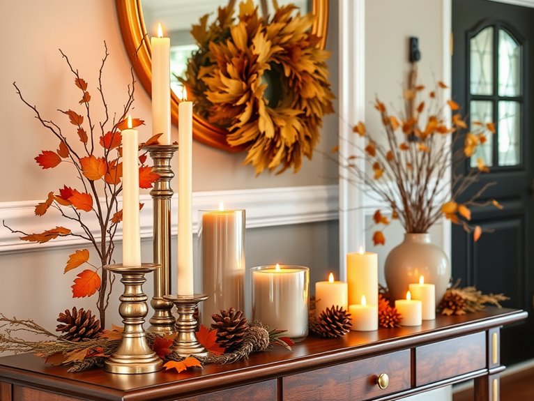 decorative candle displays showcased