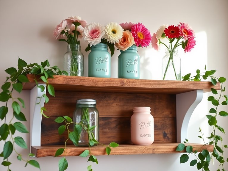 decorative painted glass jars