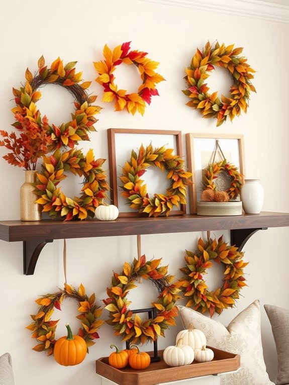 decorative shelf wreath projects