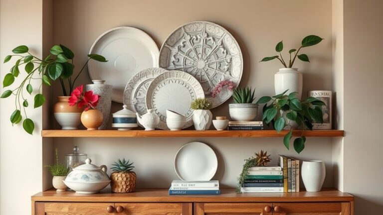 dining room shelf styling