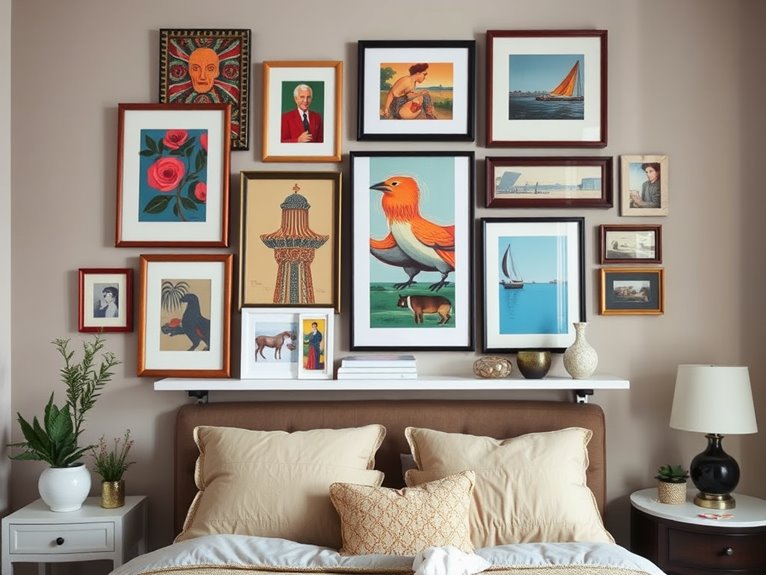 diverse art display arrangement