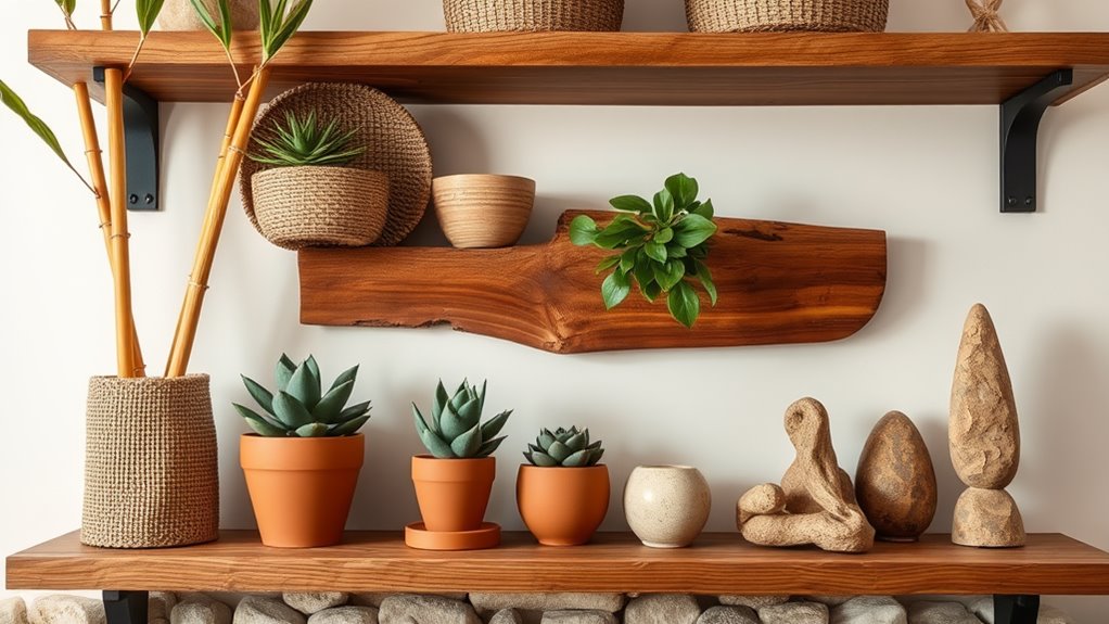 eco friendly shelf decor materials