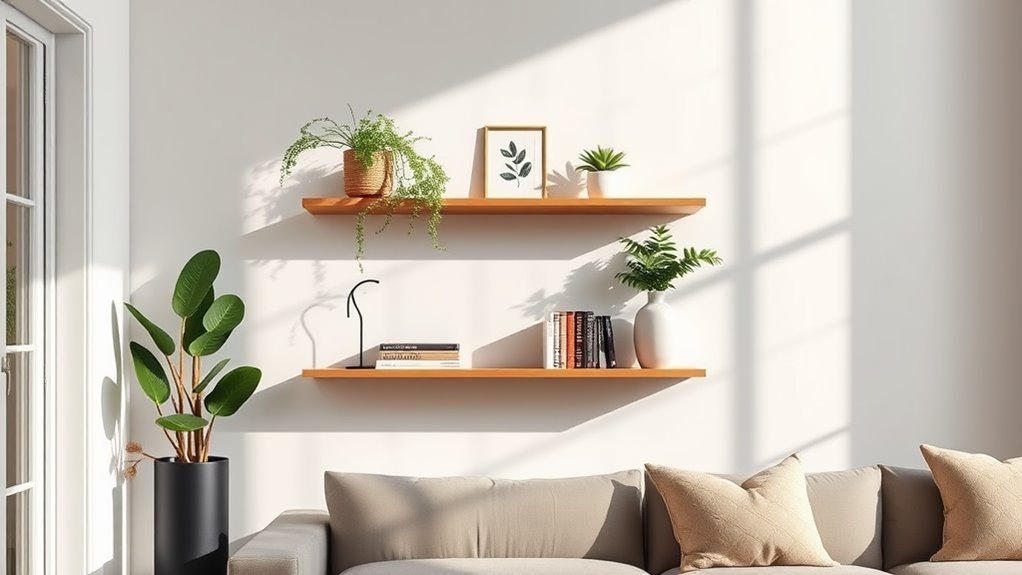 effortless wall shelf setup