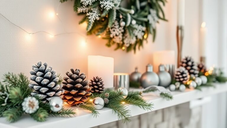 elegant holiday shelf decor