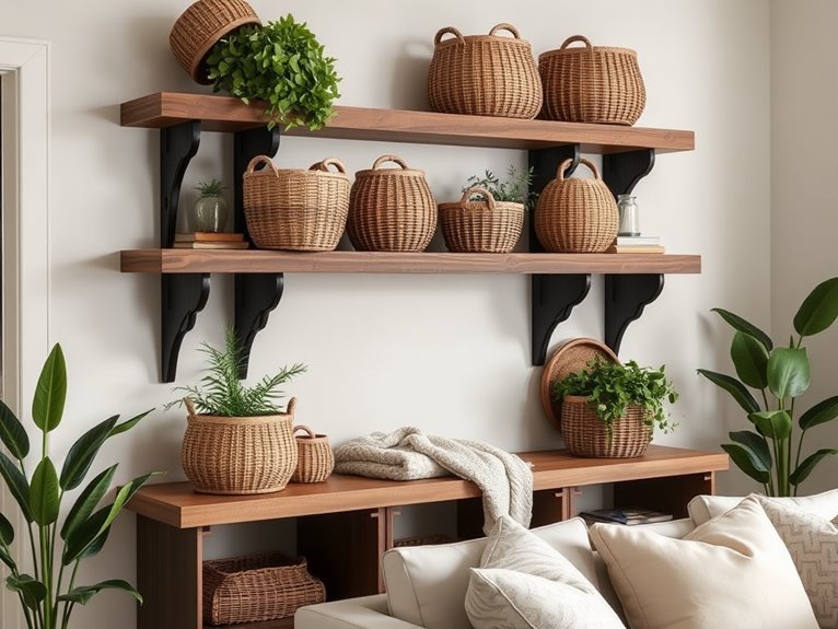 enhance decor with baskets