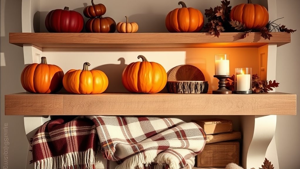 fall decor shelf ideas